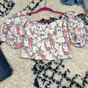 Crop blouse floral